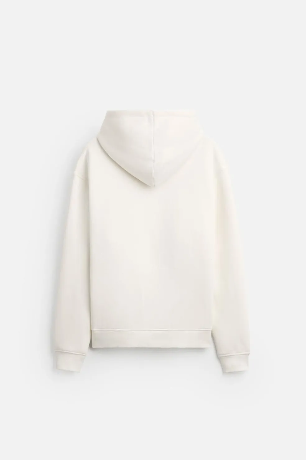 ZARA Vestuário De Inverno|Sweatshirts^SWEATSHIRT COM CAPUZ Branco-marfim
