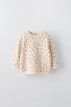 SWEATSHIRT COM ESTAMPADO DE FLORES-ZARA Hot