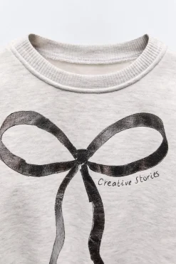SWEATSHIRT COM LAÇO METALIZADO-ZARA Store