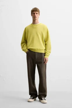 ZARA Camisola / Casacos|Sweatshirts^SWEATSHIRT COM REMENDO DE TEXTO Lima