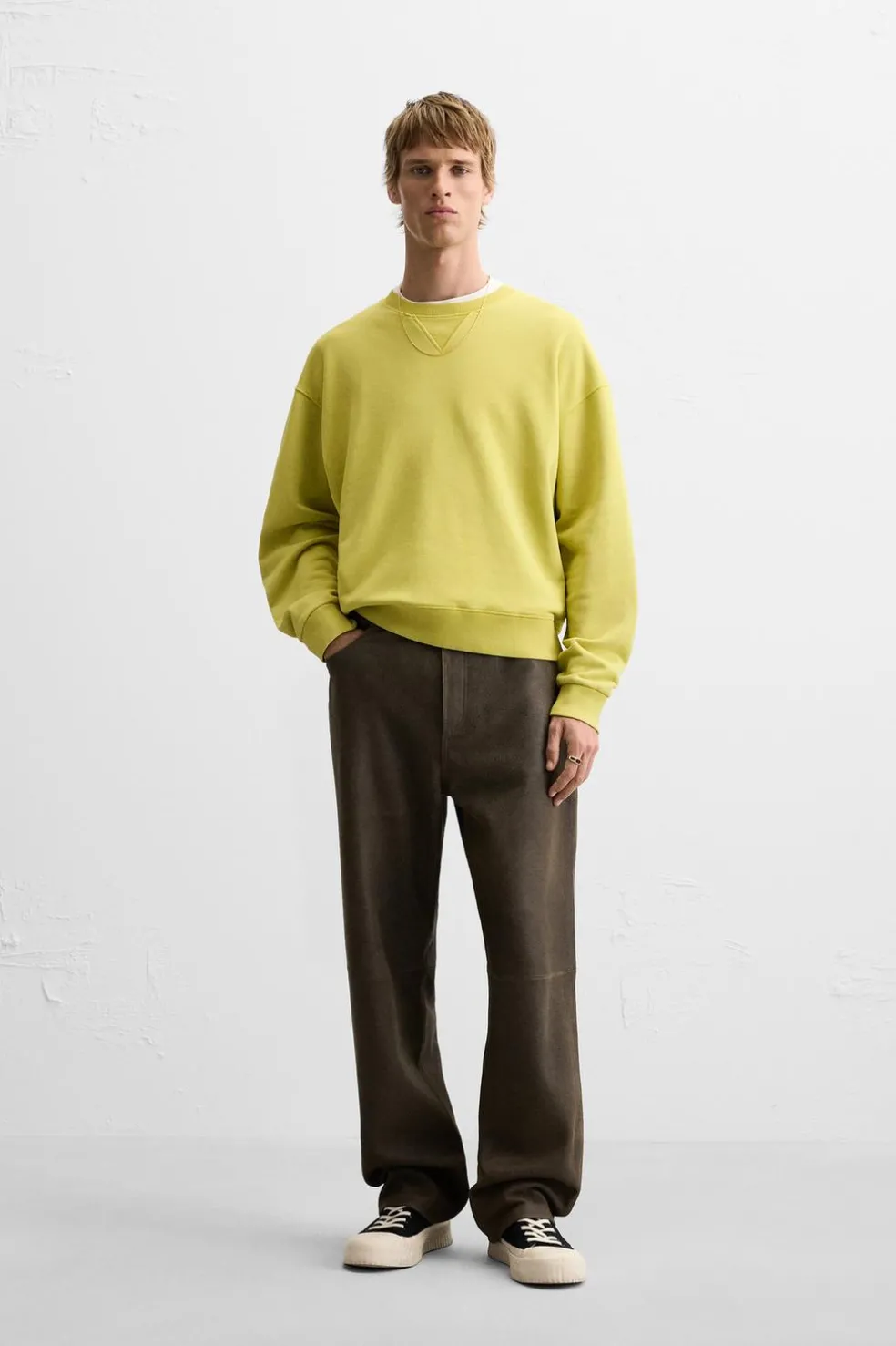 ZARA Camisola / Casacos|Sweatshirts^SWEATSHIRT COM REMENDO DE TEXTO Lima