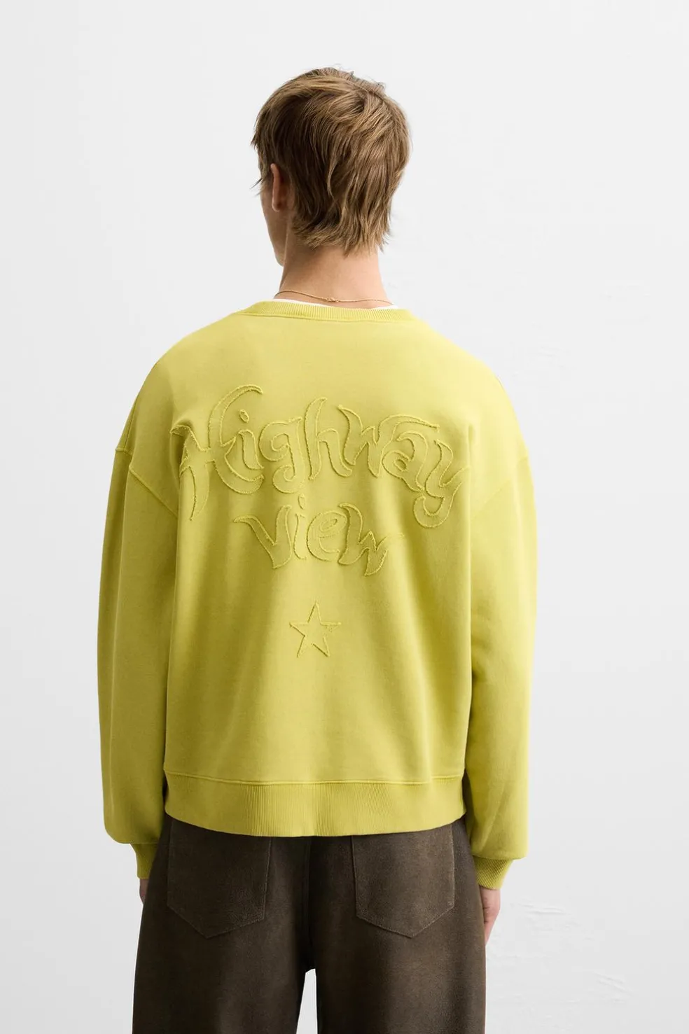 ZARA Camisola / Casacos|Sweatshirts^SWEATSHIRT COM REMENDO DE TEXTO Lima