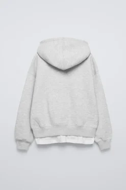 SWEATSHIRT COMBINADA COM MENSAGEM-ZARA Flash Sale