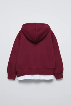SWEATSHIRT COMBINADA COM CAPUZ-ZARA Shop
