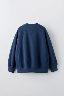 SWEATSHIRT COMBINADA EFEITO DE WAFFLE-ZARA Outlet