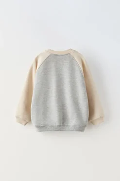 SWEATSHIRT CONTRASTE-ZARA Best Sale