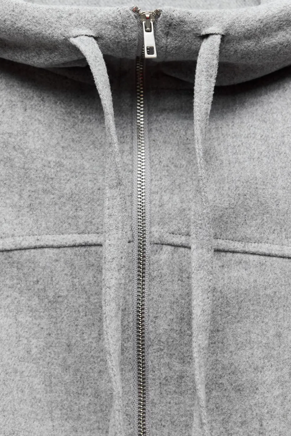 ZARA Winter Layersnew|Sweatshirts / Joggers^SWEATSHIRT CROPPED SOFT COM CAPUZ Cinzento-claro