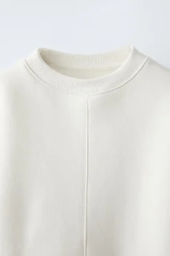 SWEATSHIRT DE FELPA BÁSICA-ZARA Best Sale