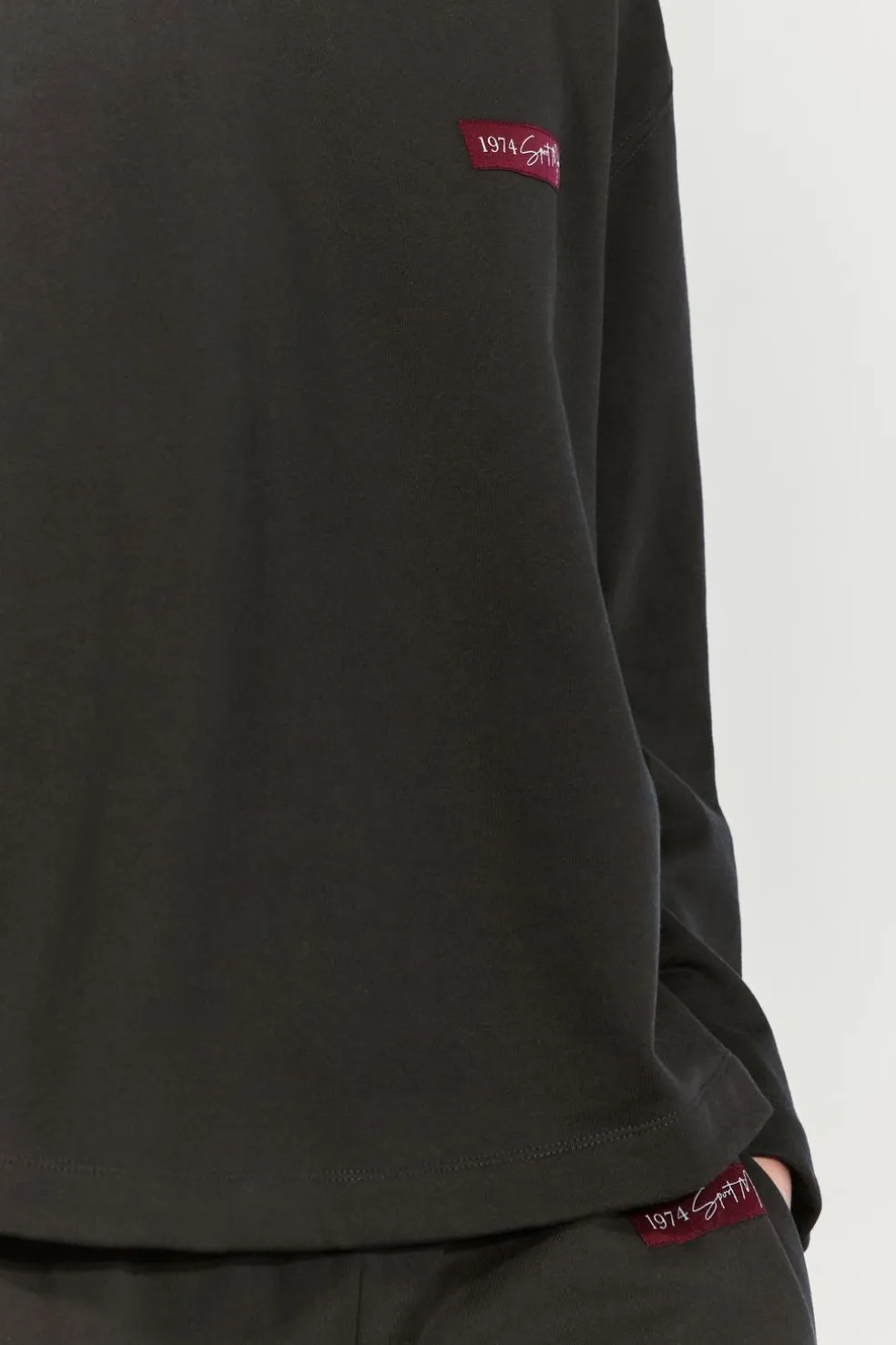 ZARA Winter Layersnew|Sweatshirts / Joggers^SWEATSHIRT DE FELPA COM ETIQUETA Castanho-escuro