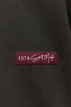 ZARA Winter Layersnew|Sweatshirts / Joggers^SWEATSHIRT DE FELPA COM ETIQUETA Castanho-escuro