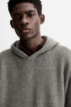 ZARA Camisola / Casacos|Sweatshirts^SWEATSHIRT DE MALHA COM LÃ Cinzento-vigoré