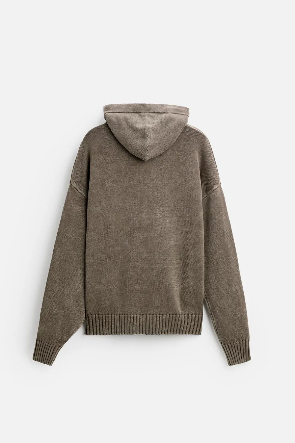 ZARA Camisola / Casacos|Sweatshirts^SWEATSHIRT DE MALHA LAVADA Chocolate