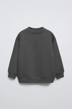 SWEATSHIRT EM FELPA BÁSICA-ZARA Store