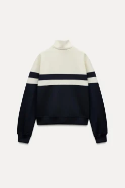 ZARA Winter Layersnew|Blusões^SWEATSHIRT FECHO DE CORRER Azul-marinho