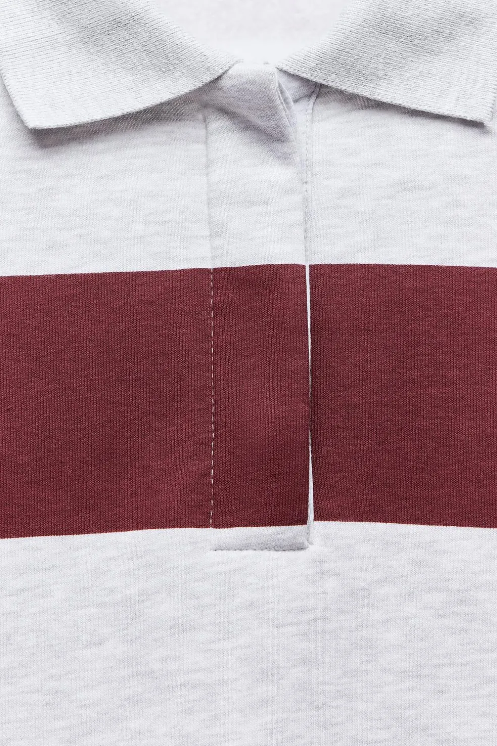 ZARA Winter Layersnew|Sweatshirts / Joggers^SWEATSHIRT GOLA DE POLO UNIVERSITÁRIA Borgonha