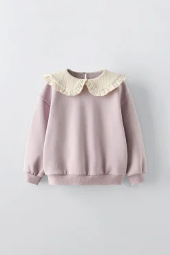 SWEATSHIRT GOLA POINTELLE-ZARA Cheap