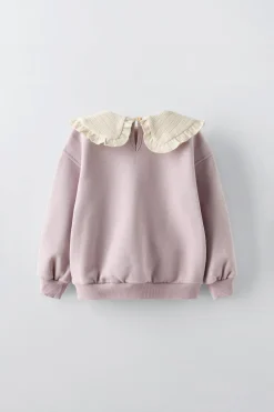 SWEATSHIRT GOLA POINTELLE-ZARA Cheap