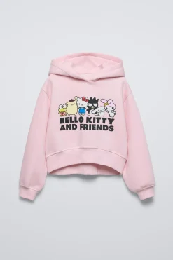 SWEATSHIRT HELLO KITTY AND FRIENDS © SANRIO CROP FIT-ZARA Outlet