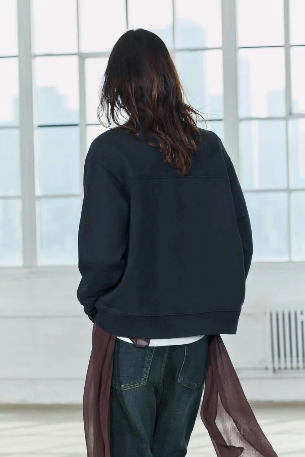 ZARA Winter Layersnew|Sweatshirts / Joggers^SWEATSHIRT LAVADA OVERSIZE Azul-marinho