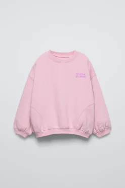 SWEATSHIRT LISA COM TEXTO-ZARA Discount