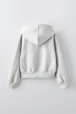 SWEATSHIRT MENSAGEM CROP FIT-ZARA Online