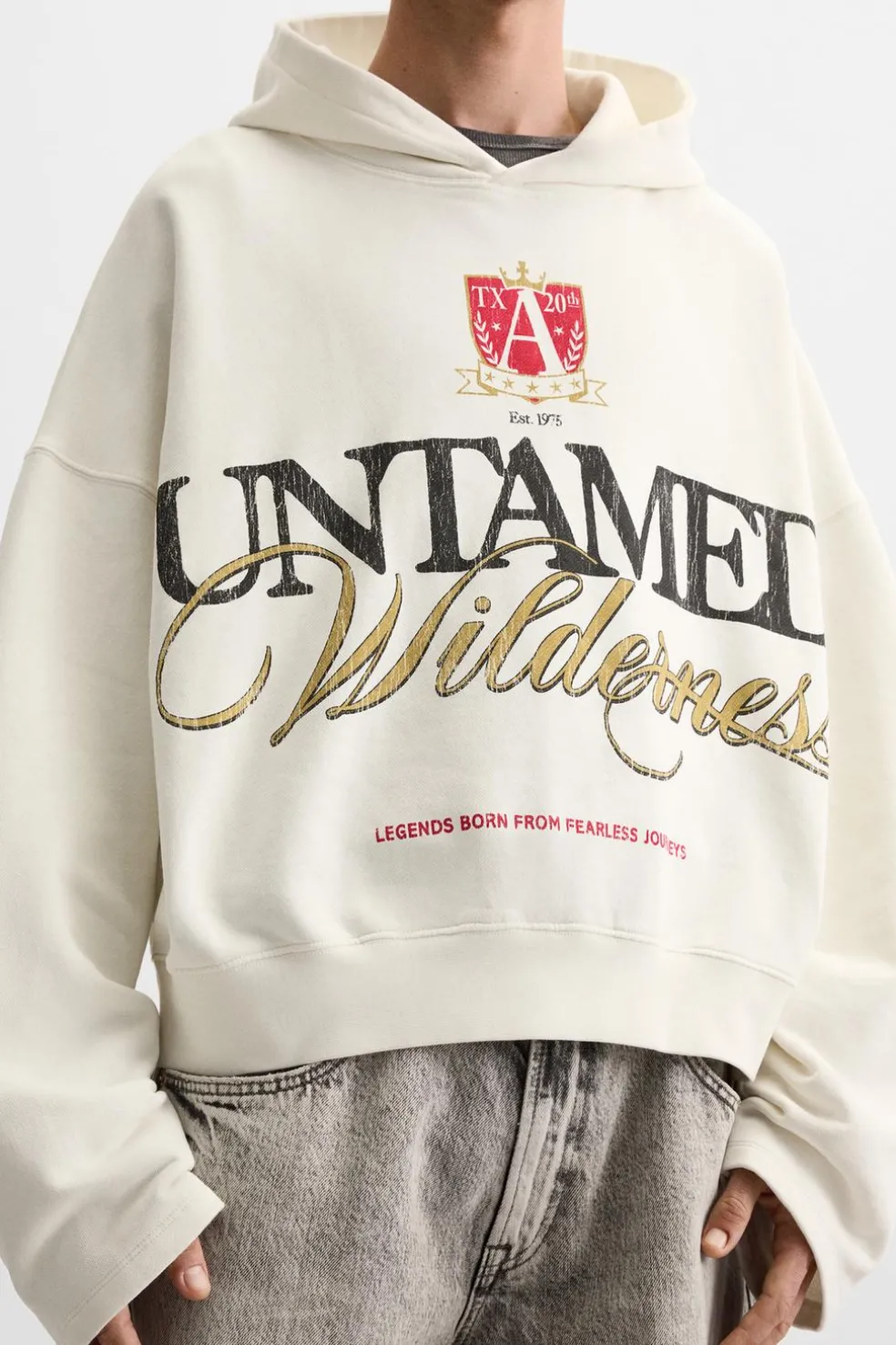 ZARA Sweatshirts^SWEATSHIRT MENSAGEM ESTAMPADA Cru