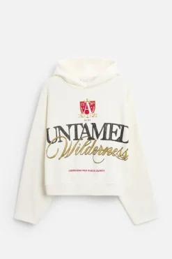 ZARA Sweatshirts^SWEATSHIRT MENSAGEM ESTAMPADA Cru