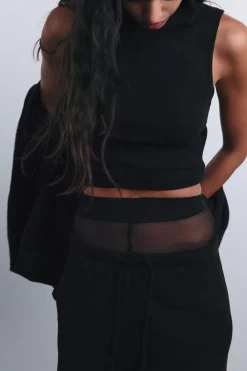 ZARA Winter Layersnew|Sweatshirts / Joggers^SWEATSHIRT OVERSIZE COM FECHO DE CORRER Preto