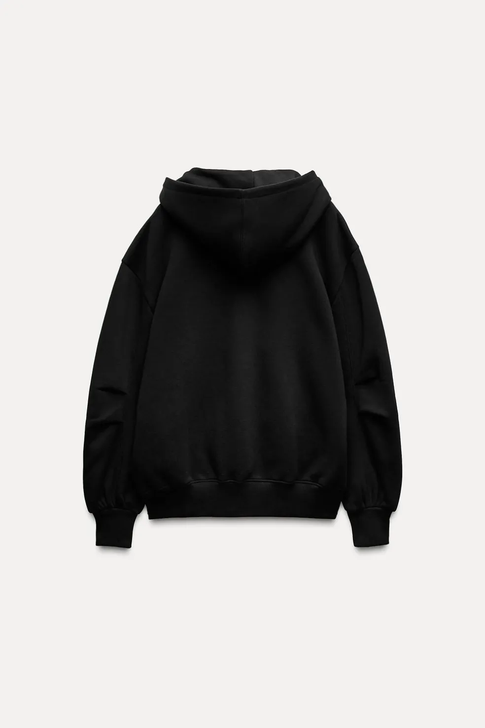ZARA Winter Layersnew|Sweatshirts / Joggers^SWEATSHIRT OVERSIZE COM FECHO DE CORRER Preto