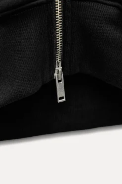 ZARA Winter Layersnew|Sweatshirts / Joggers^SWEATSHIRT OVERSIZE COM FECHO DE CORRER Preto