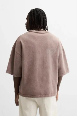 ZARA Sweatshirts^SWEATSHIRT OVERSIZE COM LAVAGEM Avermelhado