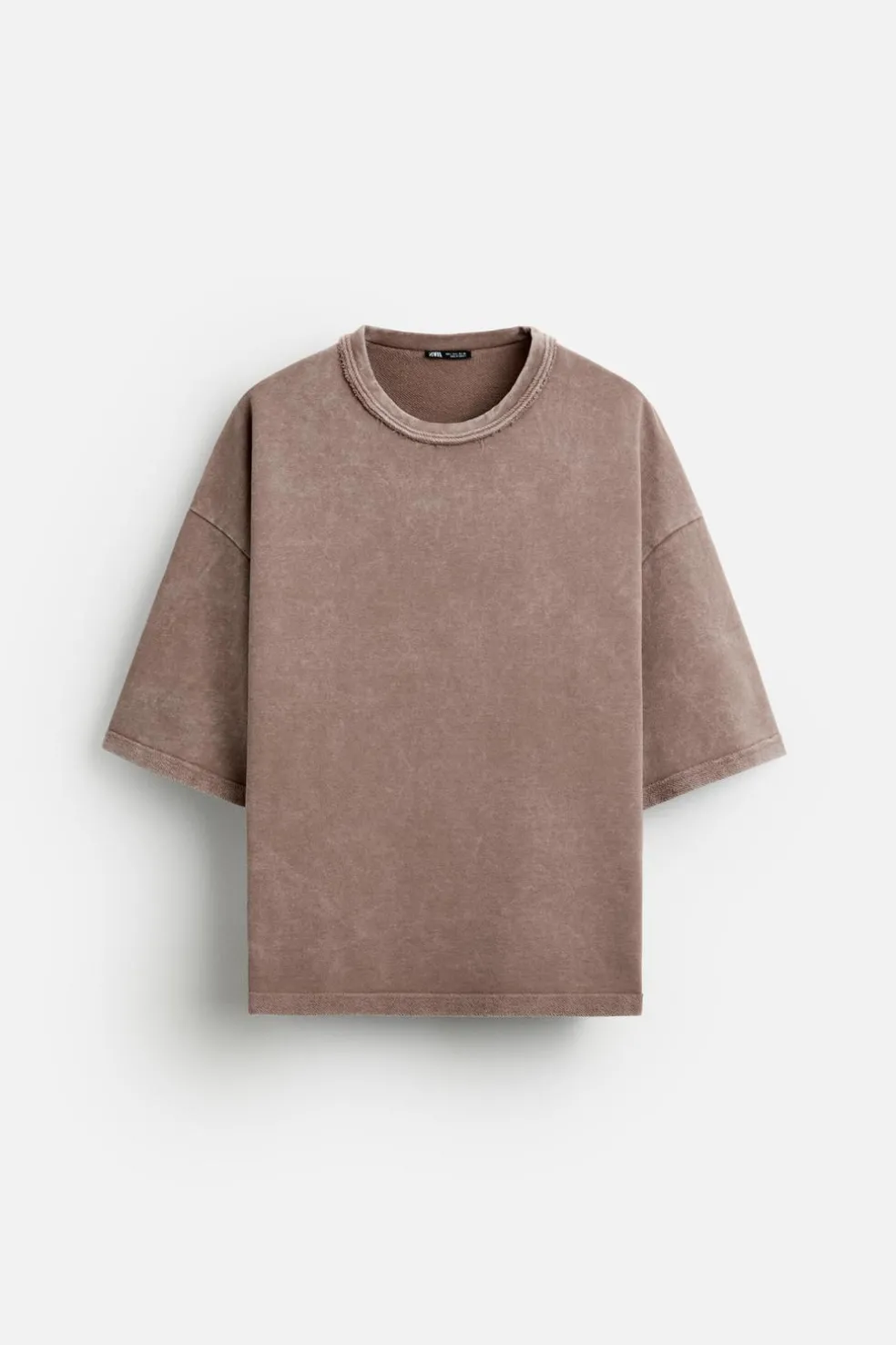 ZARA Sweatshirts^SWEATSHIRT OVERSIZE COM LAVAGEM Avermelhado