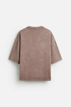 ZARA Sweatshirts^SWEATSHIRT OVERSIZE COM LAVAGEM Avermelhado