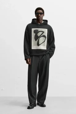 ZARA Sweatshirts^SWEATSHIRT REMENDO COMBINADO Preto