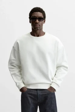 ZARA Sweatshirts^SWEATSHIRT REMENDO COMBINADO Cru