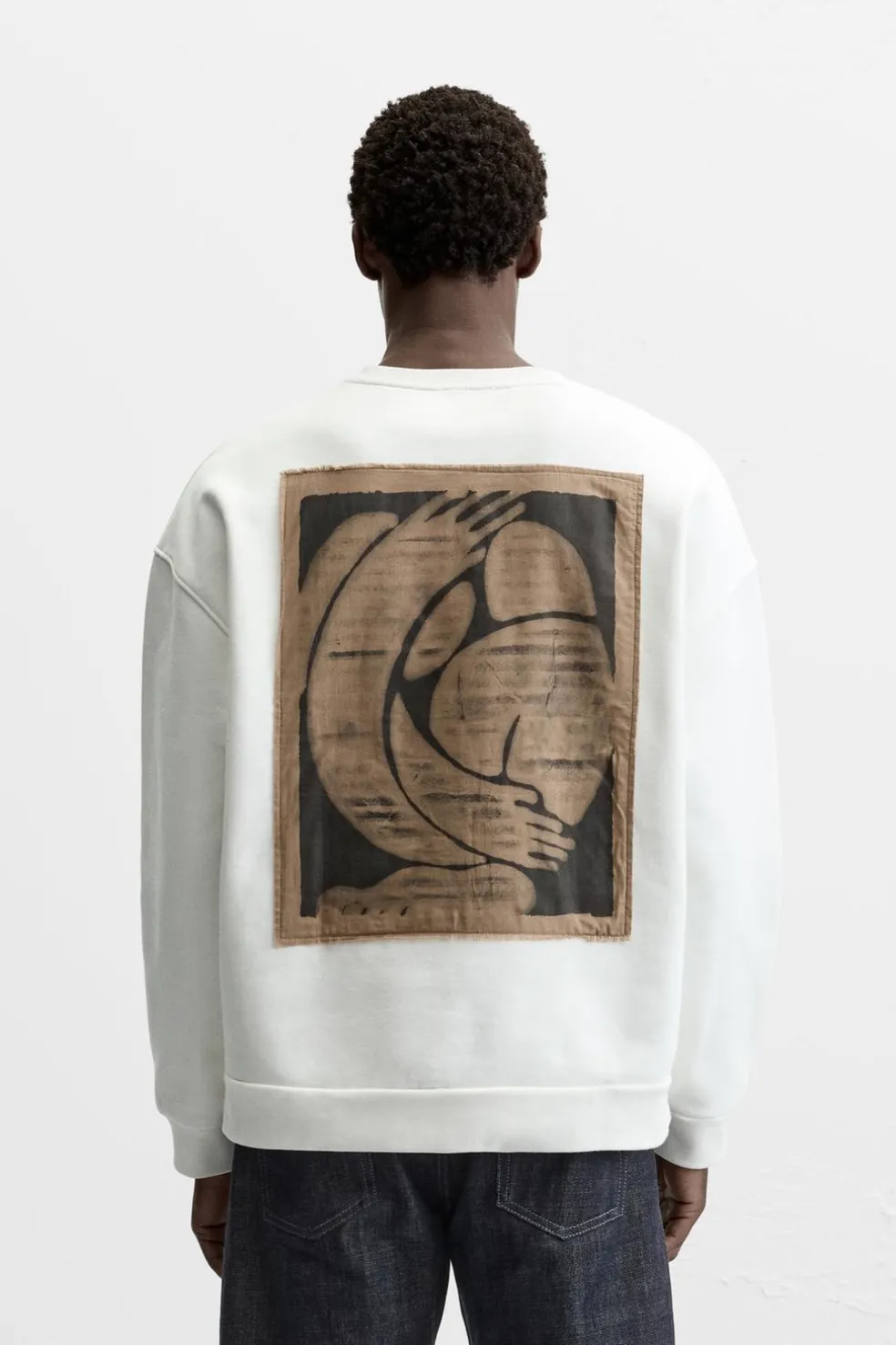 ZARA Sweatshirts^SWEATSHIRT REMENDO COMBINADO Cru