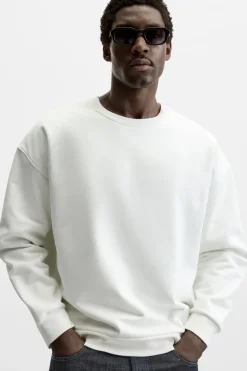 ZARA Sweatshirts^SWEATSHIRT REMENDO COMBINADO Cru