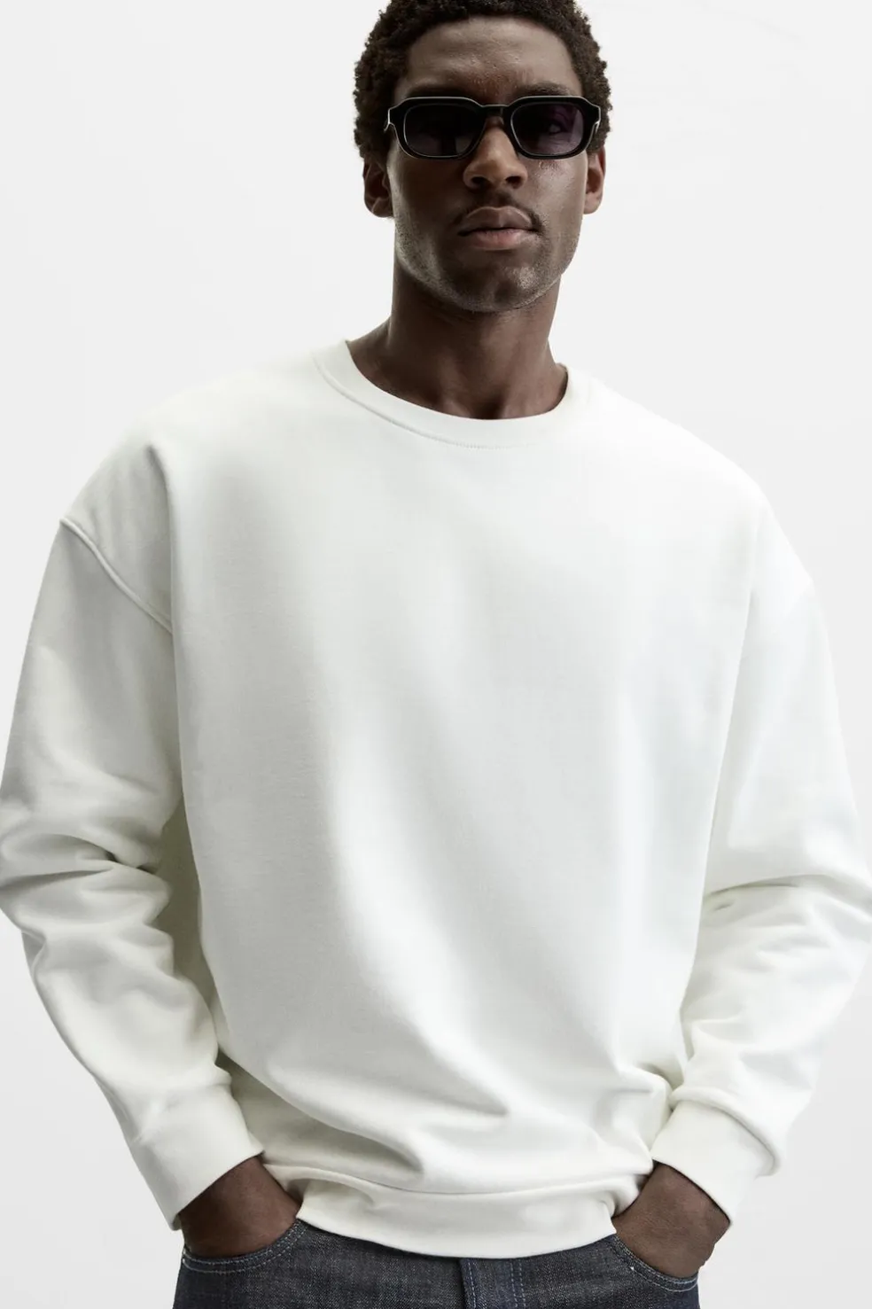 ZARA Sweatshirts^SWEATSHIRT REMENDO COMBINADO Cru