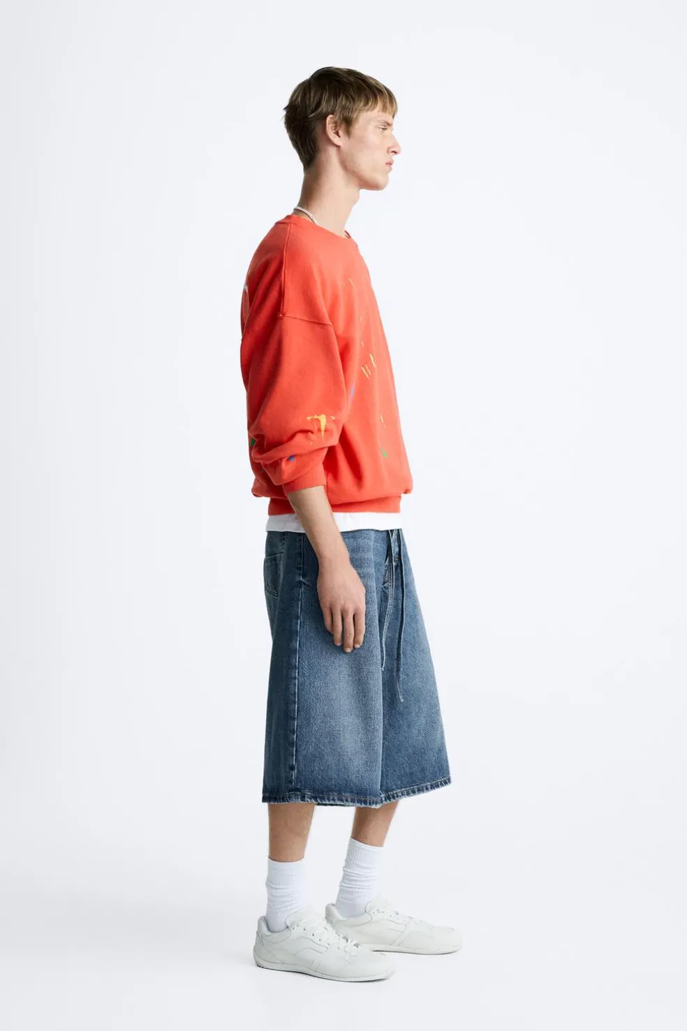 ZARA Sweatshirts^SWEATSHIRT SALPICADO COM MENSAGENS Vermelho