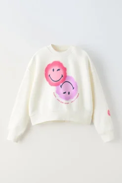 SWEATSHIRT SMILEYWORLD ® CROPPED-ZARA Outlet
