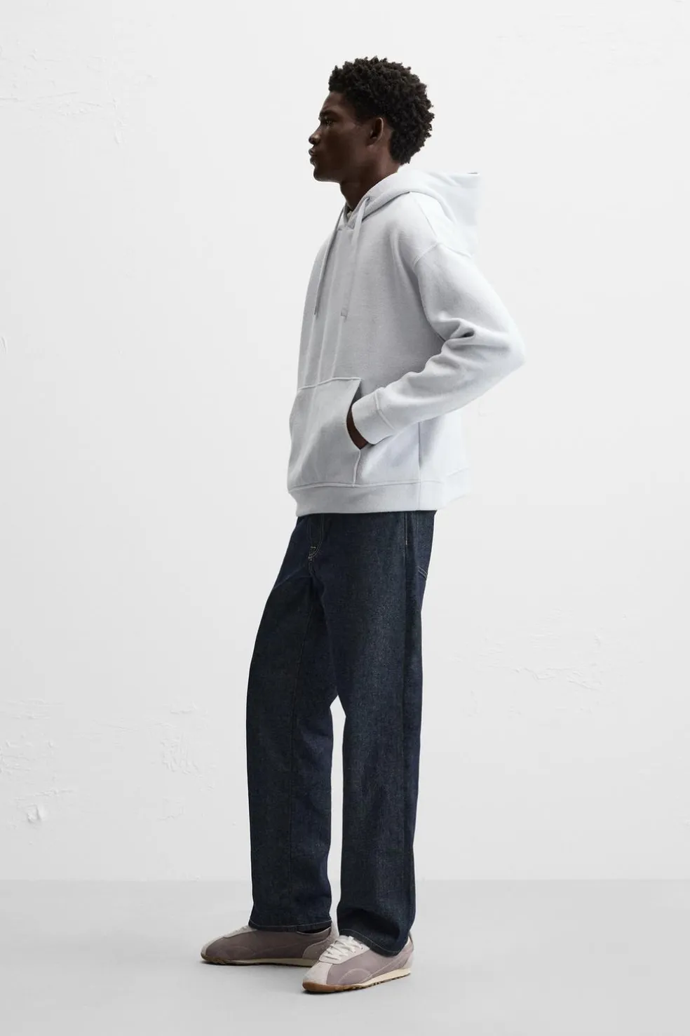 ZARA Sweatshirts^SWEATSHIRT SOFT CAPUZ Azul-claro