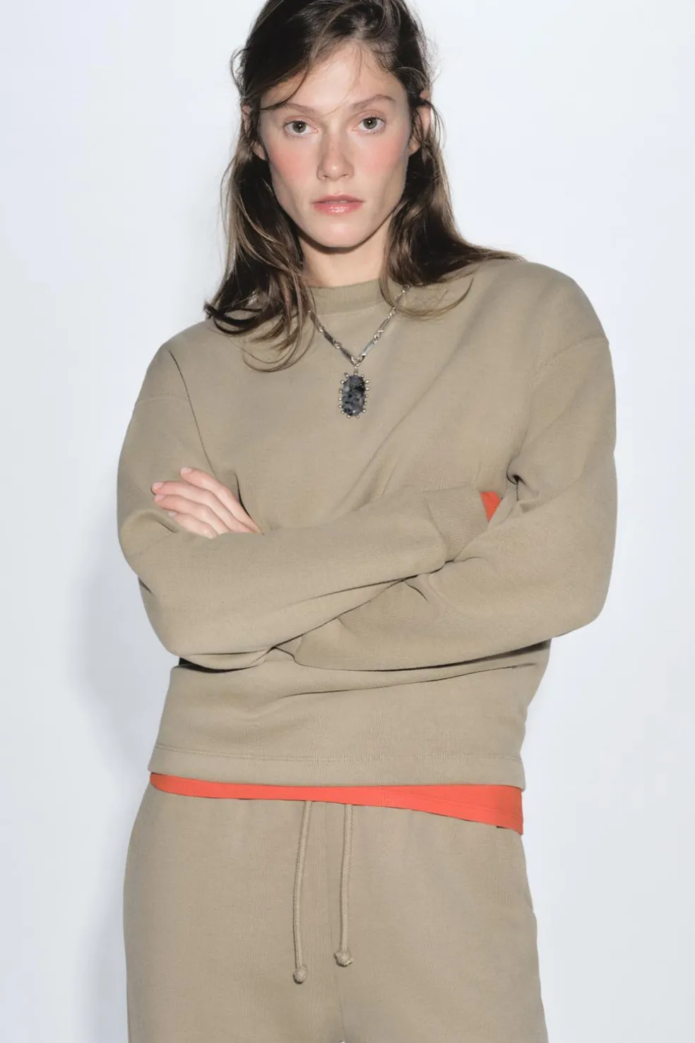 ZARA Winter Layersnew|Sweatshirts / Joggers^SWEATSHIRT SUAVE Camel-claro
