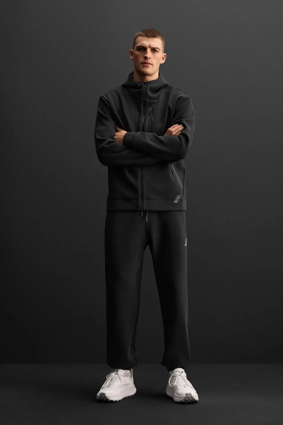 ZARA Sweatshirts^SWEATSHIRT TÉCNICA COM FECHOS DE CORRER Preto