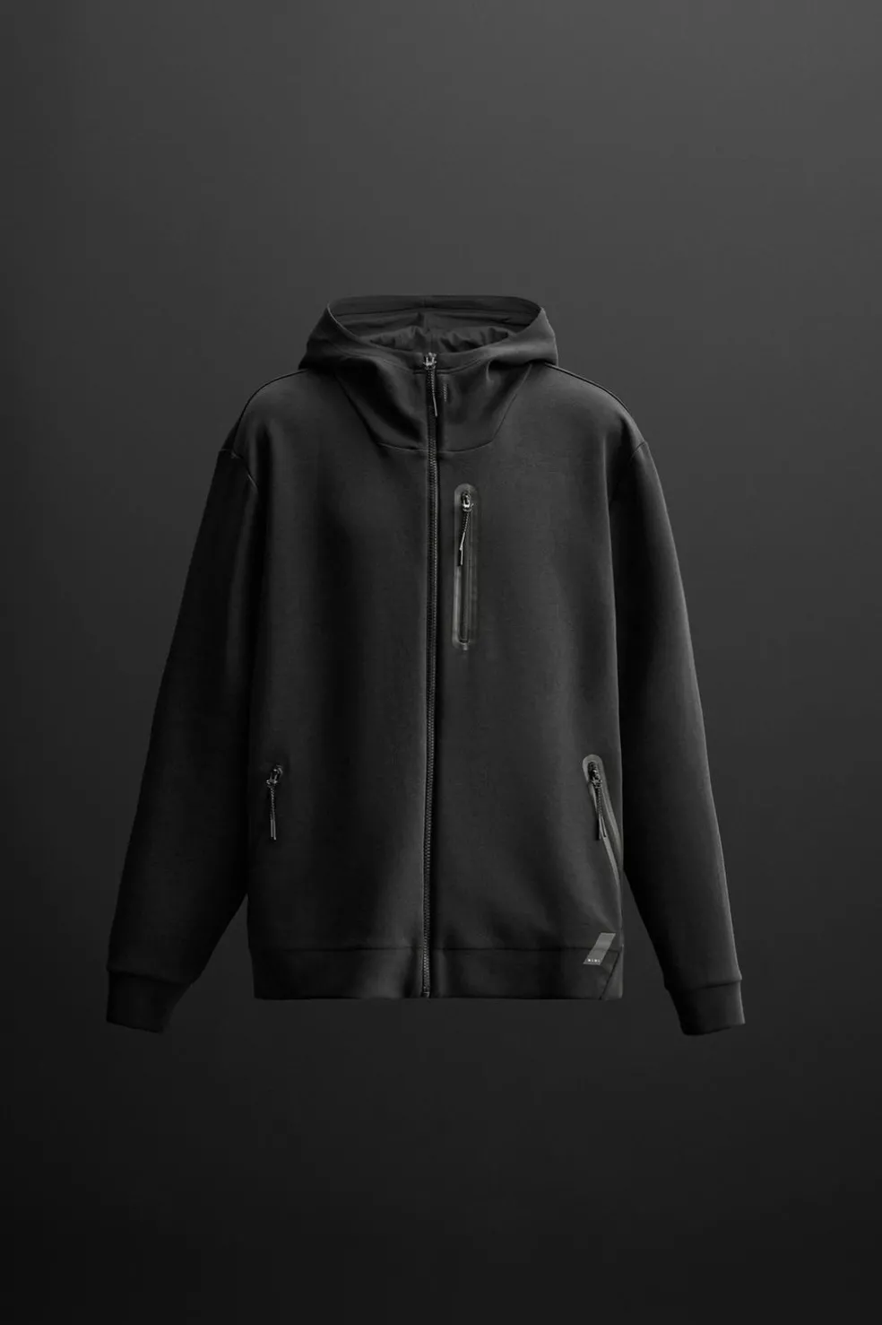 ZARA Sweatshirts^SWEATSHIRT TÉCNICA COM FECHOS DE CORRER Preto