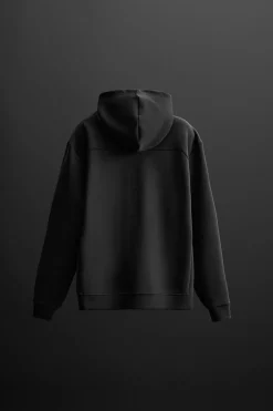 ZARA Sweatshirts^SWEATSHIRT TÉCNICA COM FECHOS DE CORRER Preto