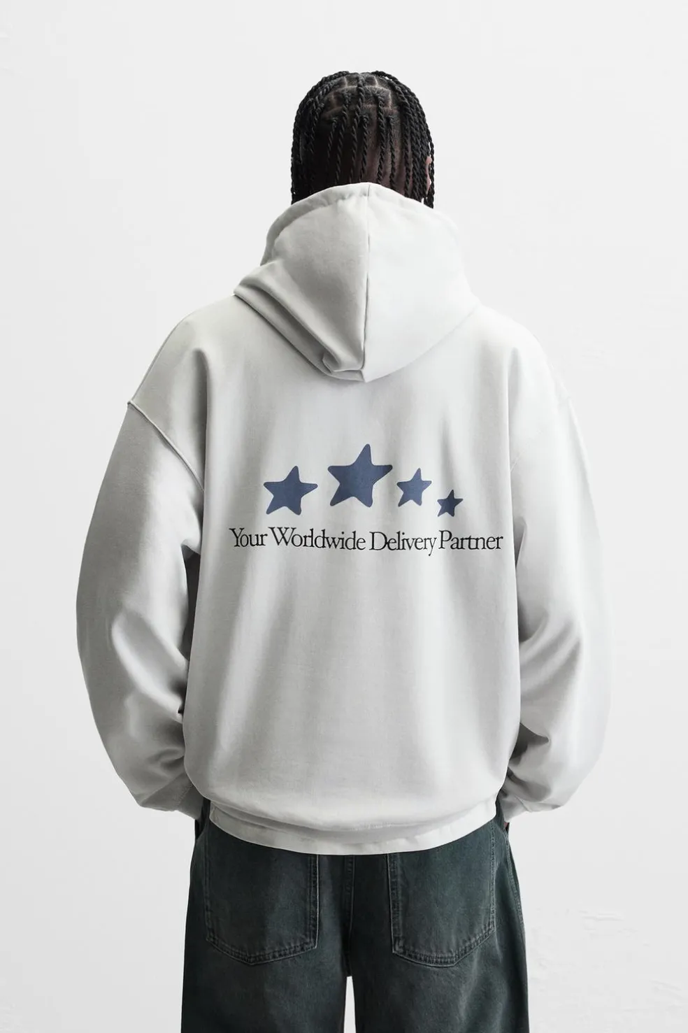 ZARA Sweatshirts^SWEATSHIRT TEXTO BORDADO Cinzento