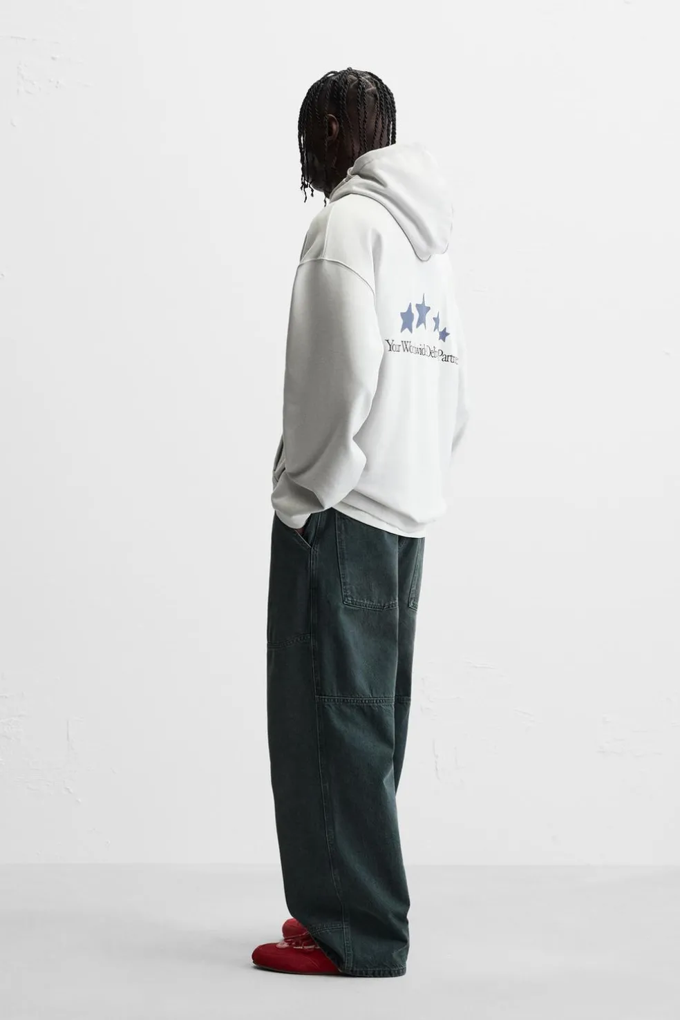 ZARA Sweatshirts^SWEATSHIRT TEXTO BORDADO Cinzento