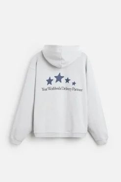ZARA Sweatshirts^SWEATSHIRT TEXTO BORDADO Cinzento