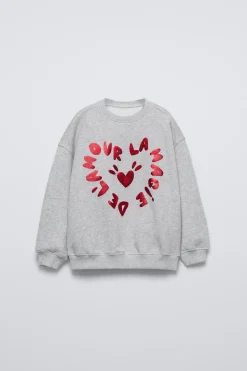 SWEATSHIRT TEXTO BRILHO-ZARA Hot