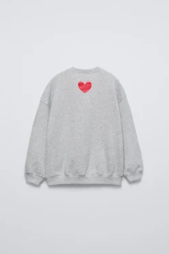 SWEATSHIRT TEXTO BRILHO-ZARA Hot